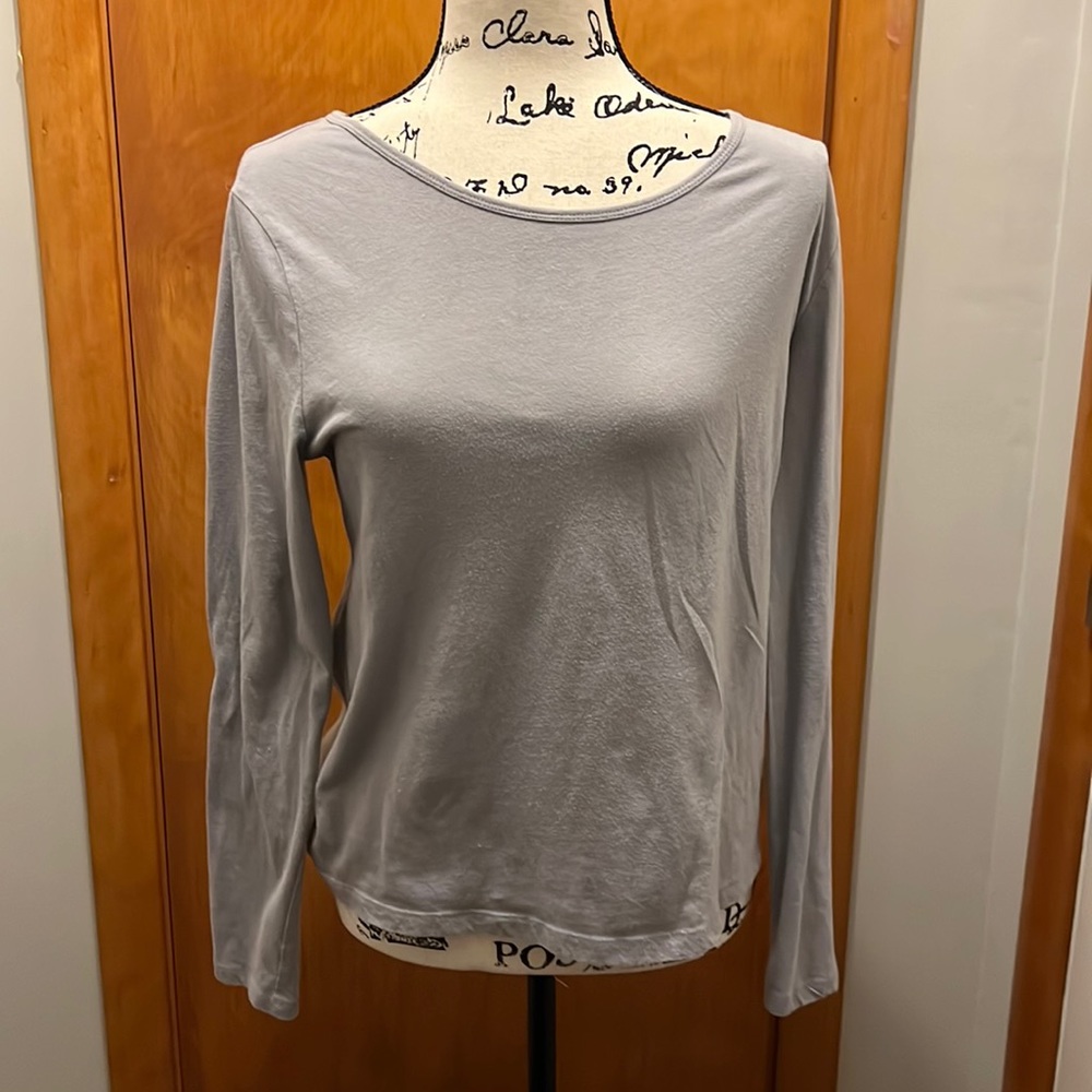 Relativity Intimidates gray long sleeve scoop neck pajama top